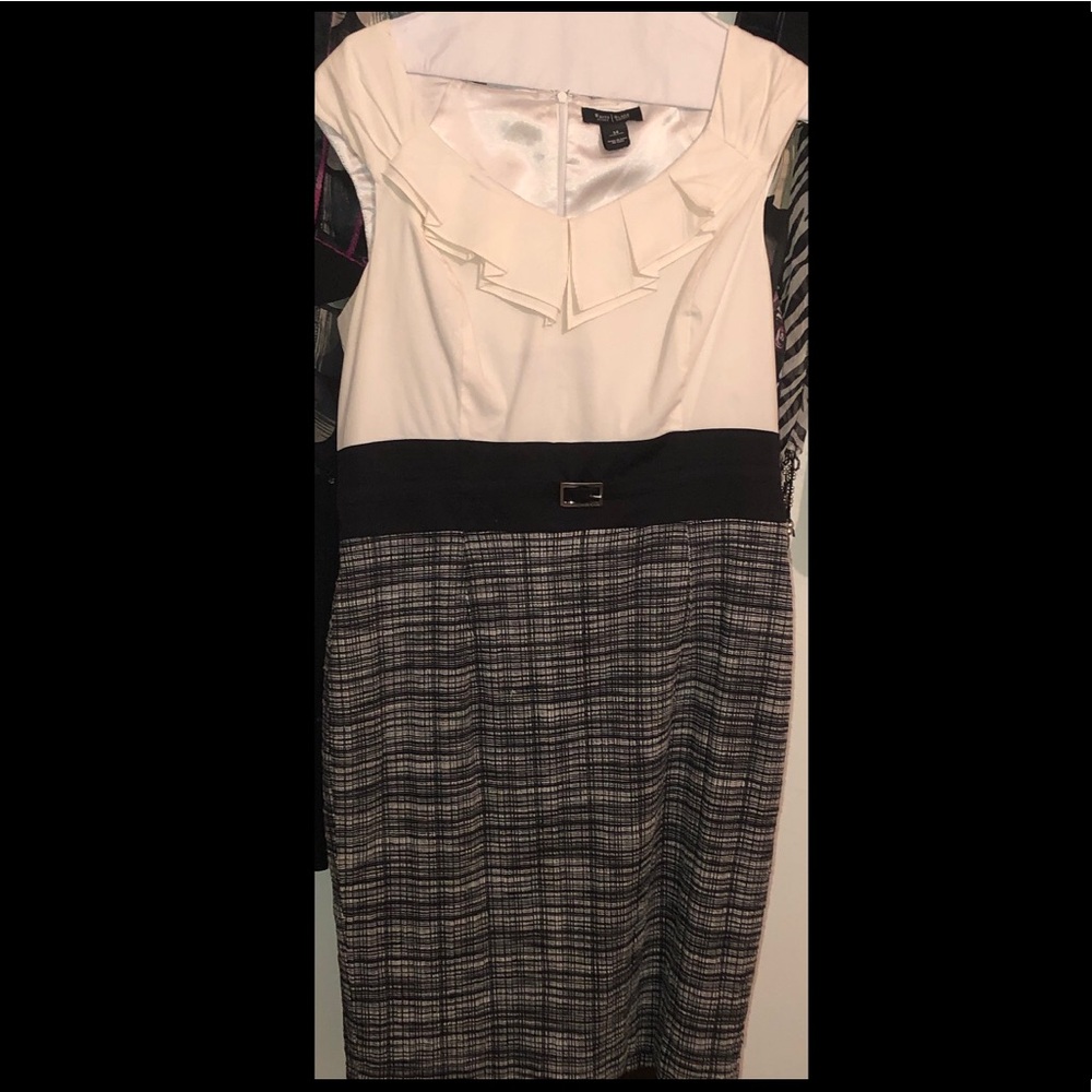 Black and white cocktail dress